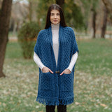 Ladies Merino Pocket Shawl