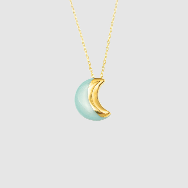 Small Crescent Moon Necklace - Danú