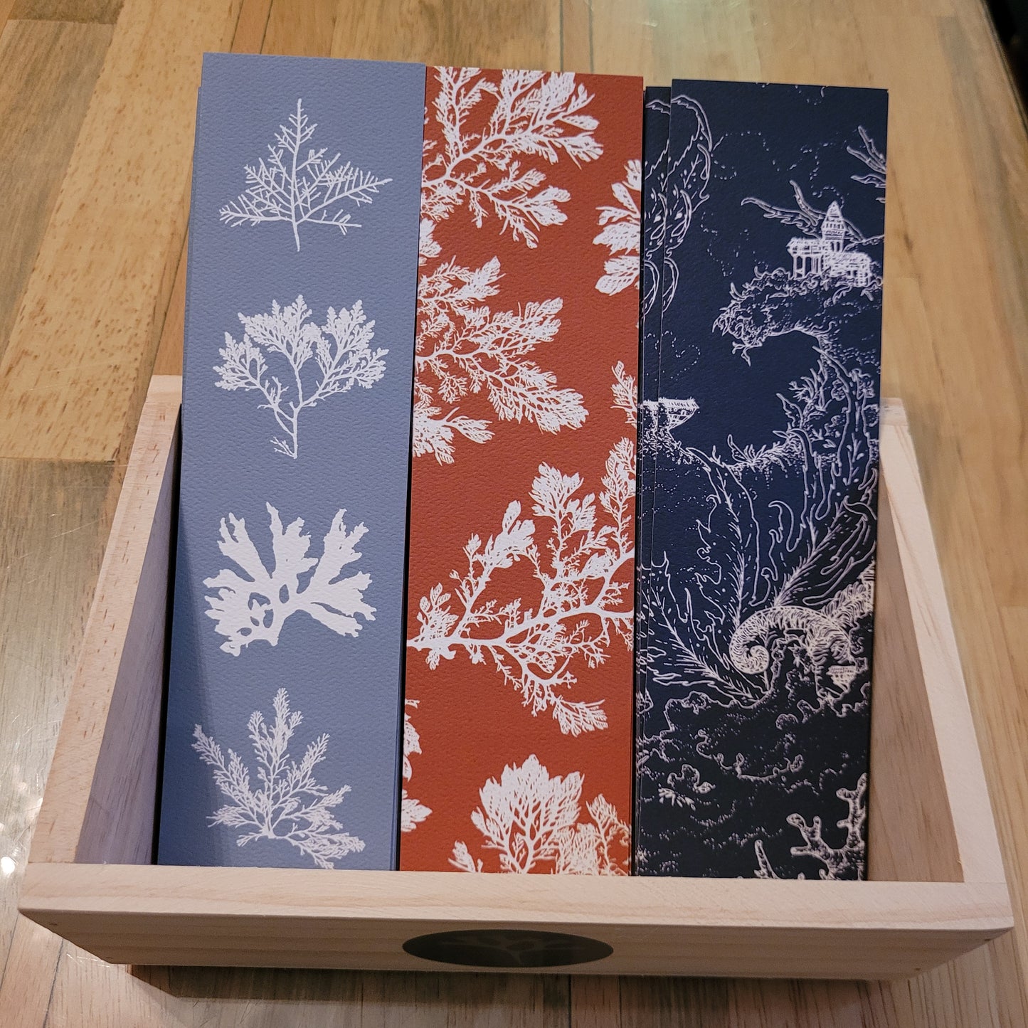 Hand Pressed Christmas Seaweed Bookmarks - Christine Ellen Harrison