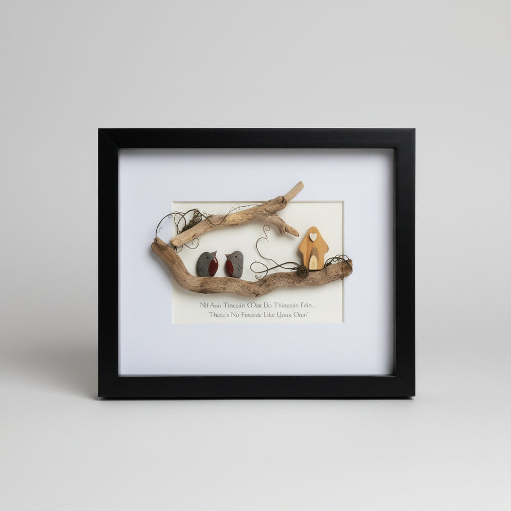 Framed Pebble & Ceramic Art - Lough Melvin Studios