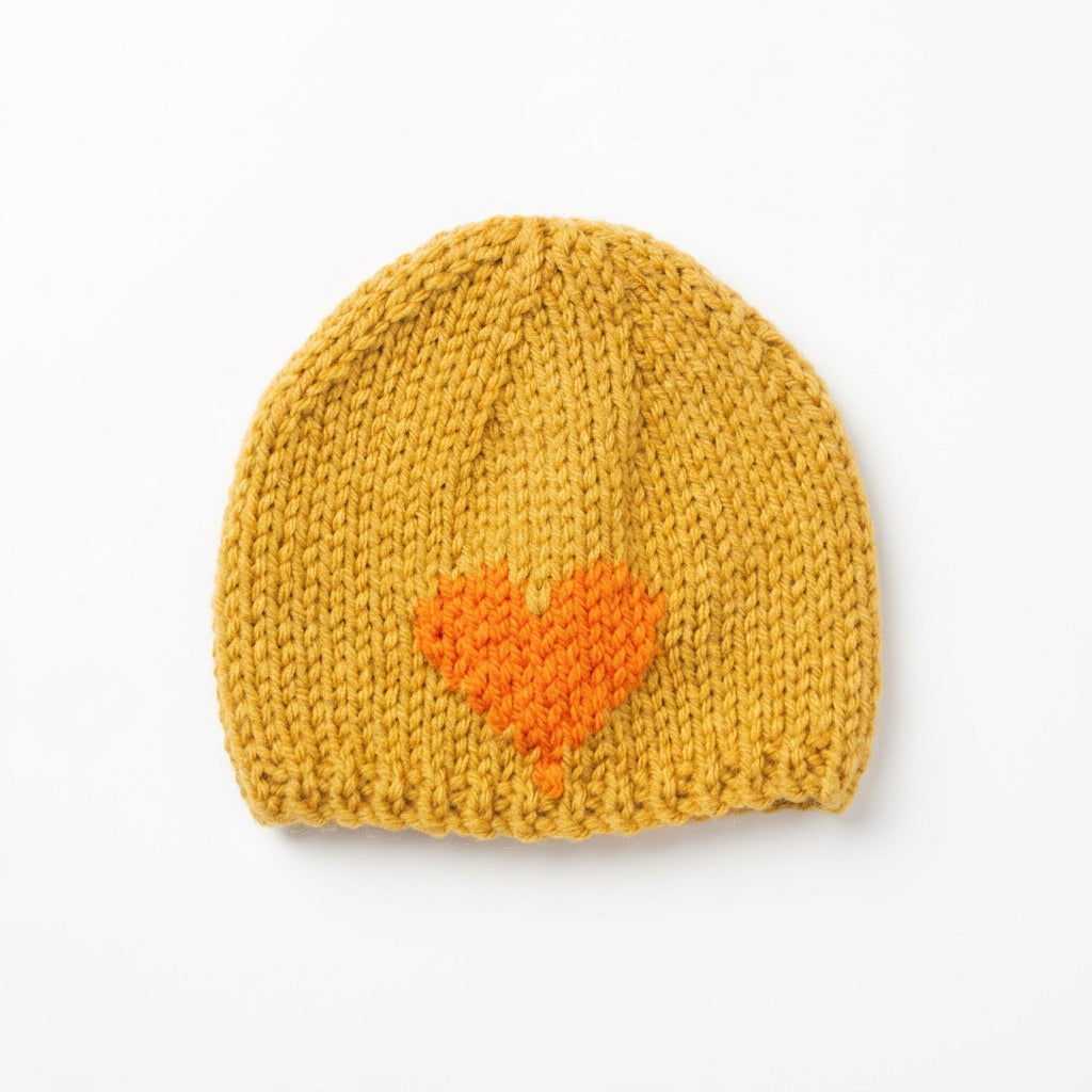 Hand knit baby hats