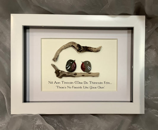 Framed Pebble & Ceramic Art - Lough Melvin Studios