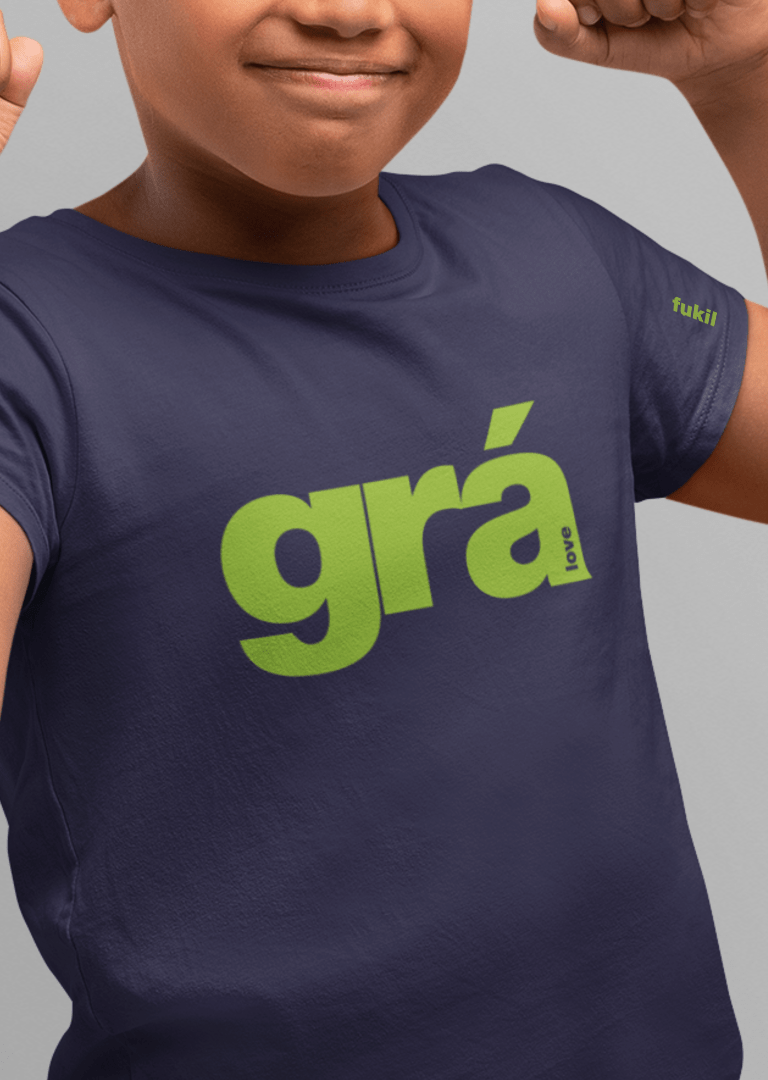 Fukil kids -  grá T shirt