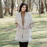 Ladies Merino Pocket Shawl