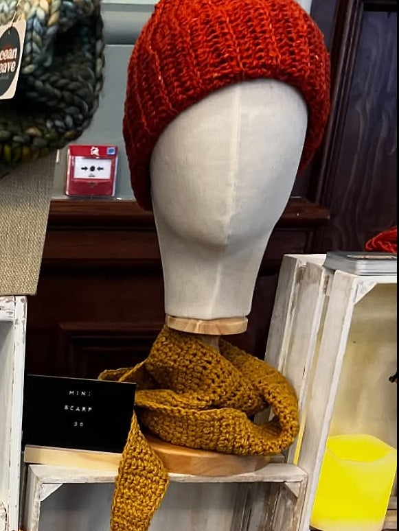 Ocean Weave - 100% Merino Wool Mini Scarf