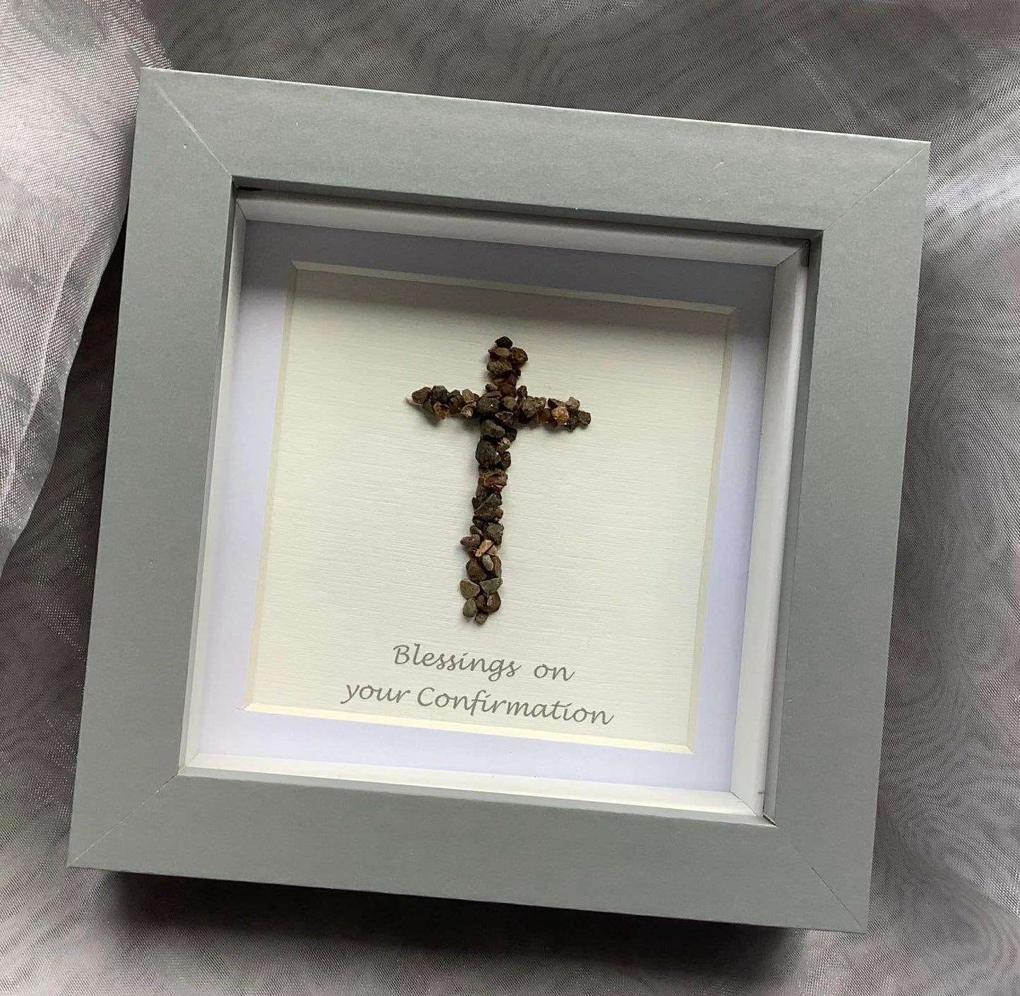 Framed Pebble & Ceramic Art - Lough Melvin Studio