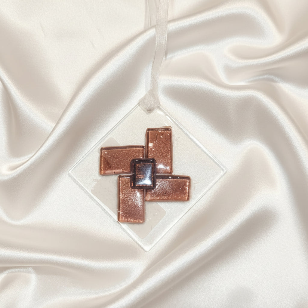 St. Brigid's Cross Fused Glass Suncatchers - Michelle Brady Studio