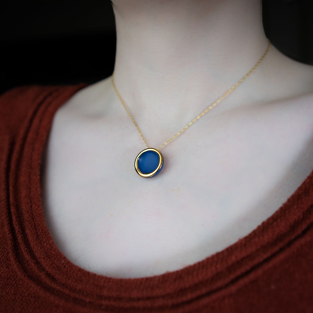 Teal Halo Necklace - Danú