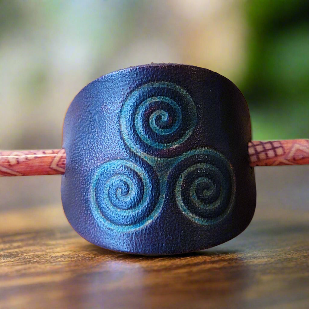 Bryn & Awen - Leather Hair Barrette