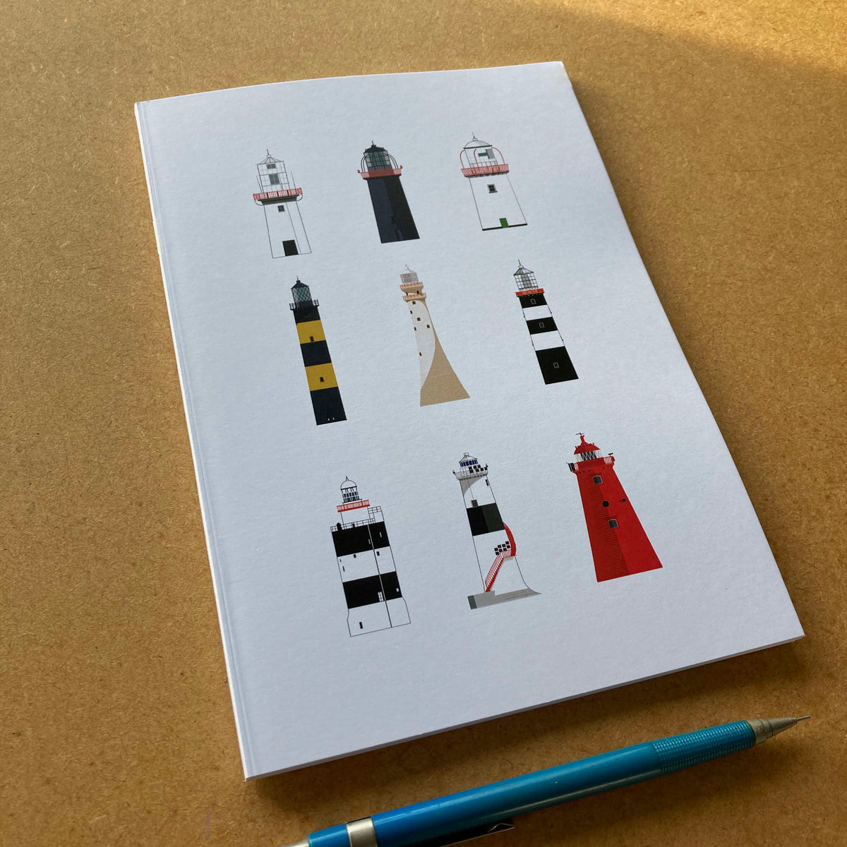 9 Lighthouses of Ireland notebook