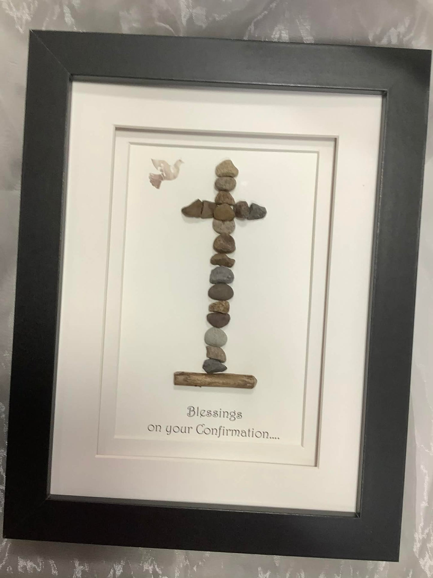 Framed Pebble & Ceramic Art - Lough Melvin Studio
