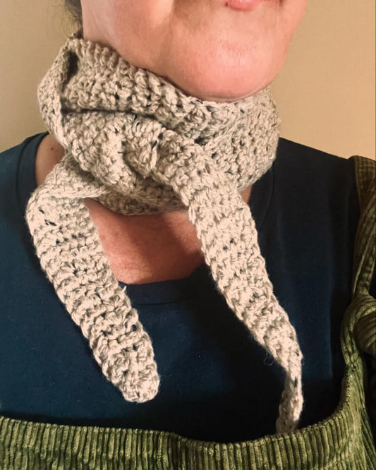 Ocean Weave - 100% Merino Wool Mini Scarf