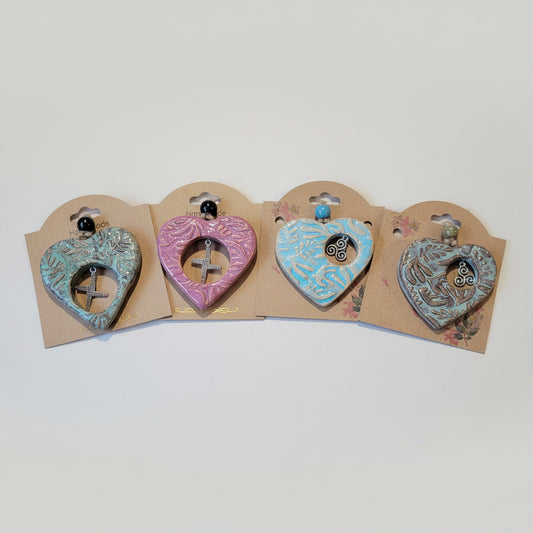 Ceramic Heart Decoration - Bryn Awen
