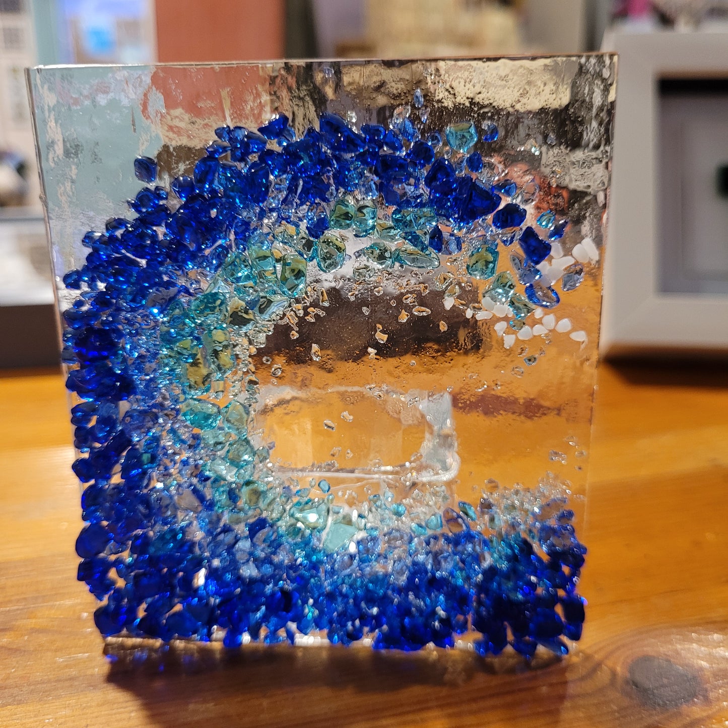 Fused Glass Tealight Holder - Michelle Brady Studio