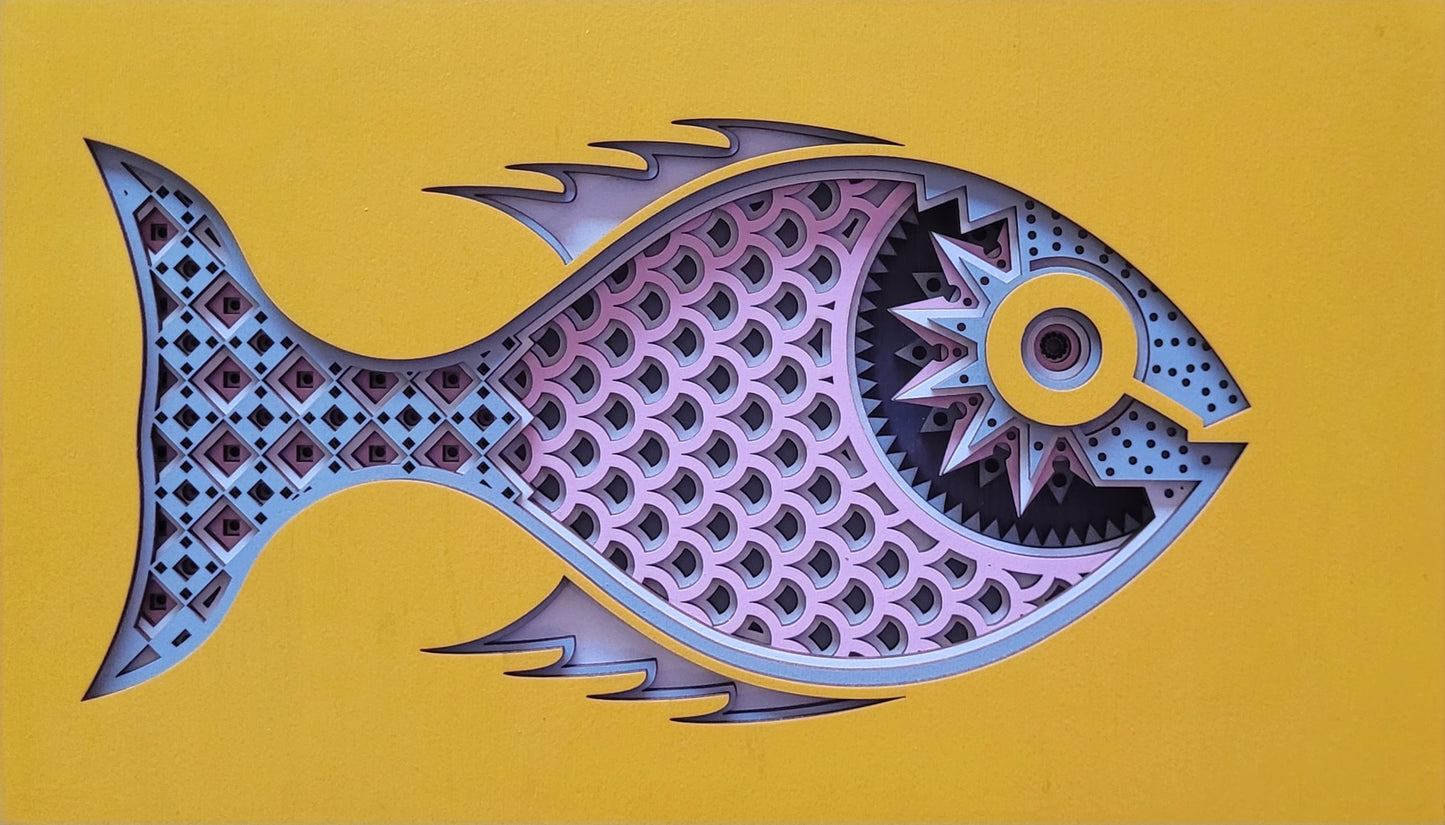 Seven2 Art - Wall Art - Sid, geometric fish