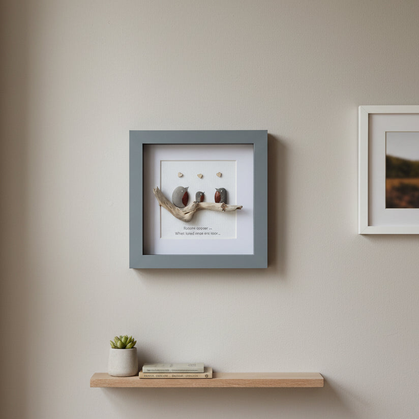 Framed Pebble & Ceramic Art - Lough Melvin Studios