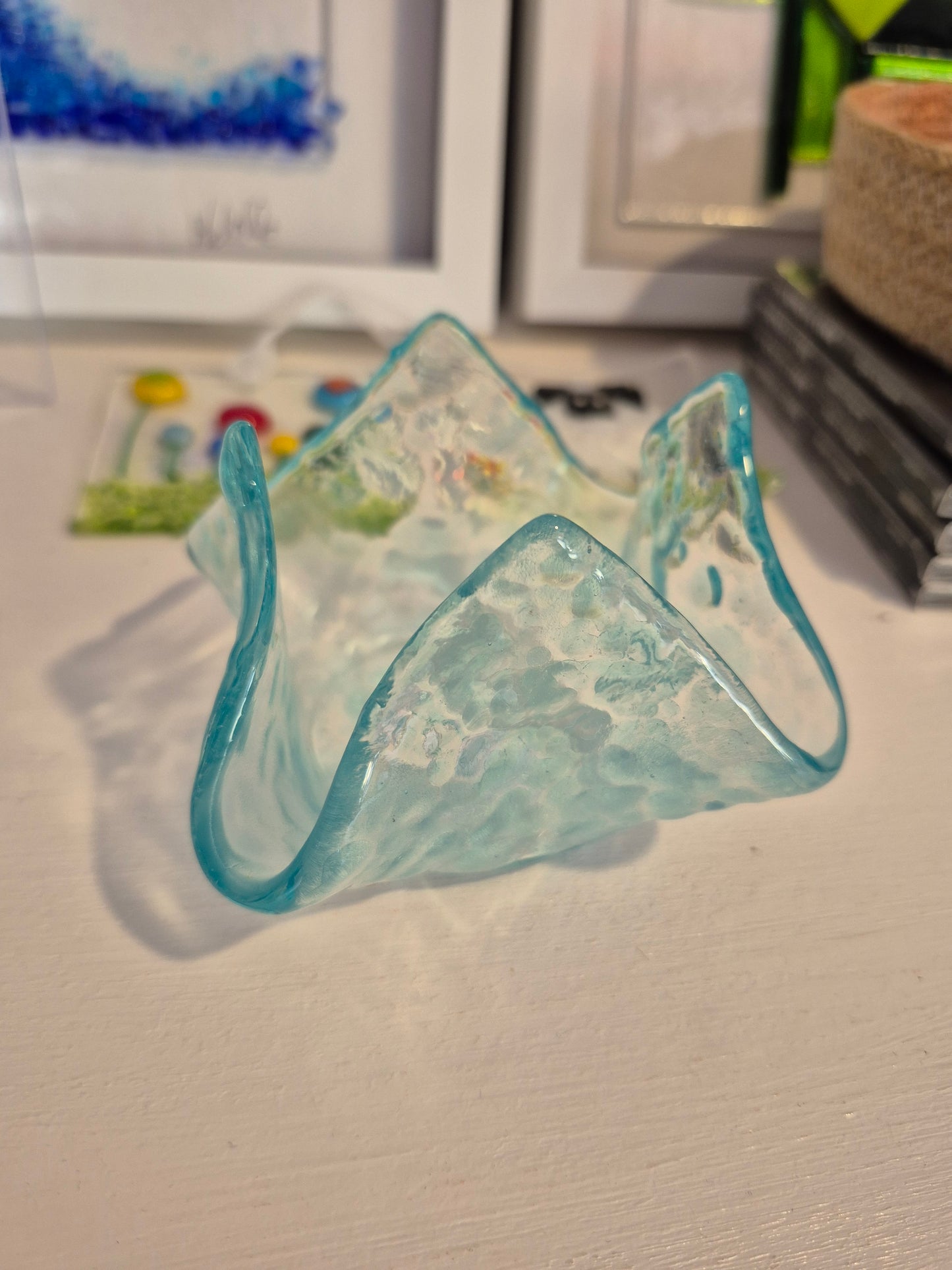 Fused Glass Candle / Trinket Holder - Michelle Brady Studio