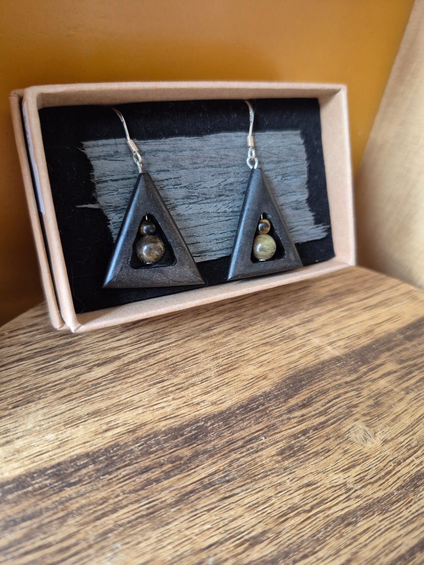Bog Oak Earrings -  Rossa Byrne