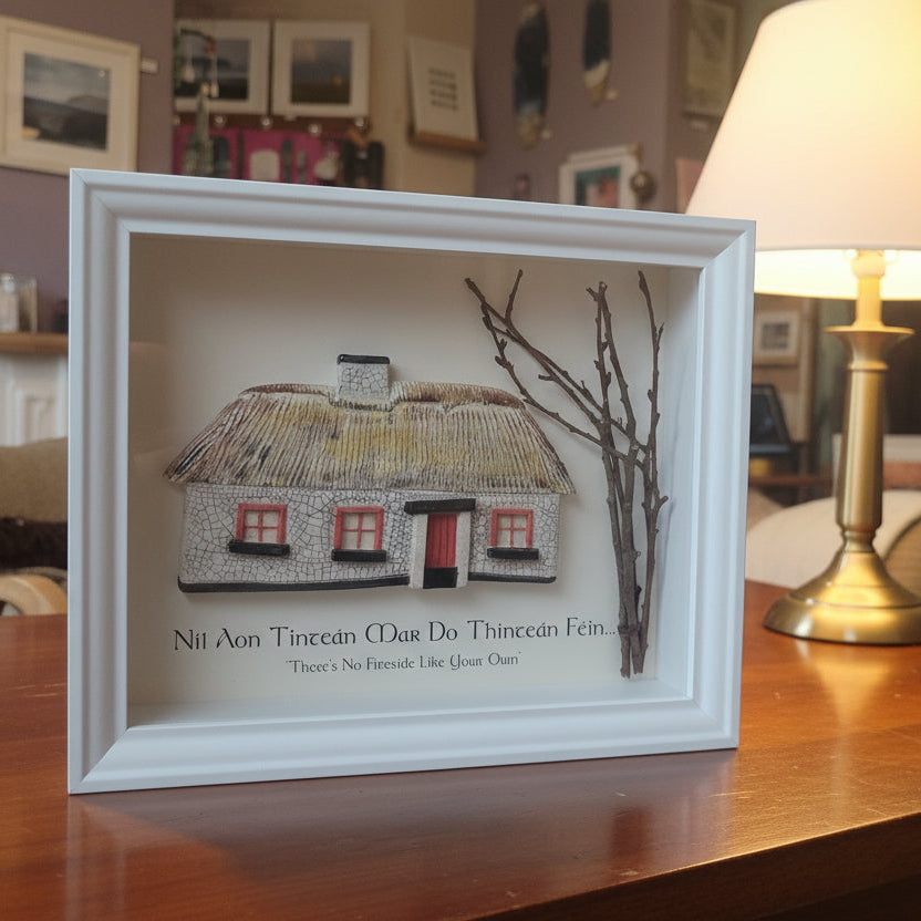 Framed Pebble & Ceramic Art - Lough Melvin Studio