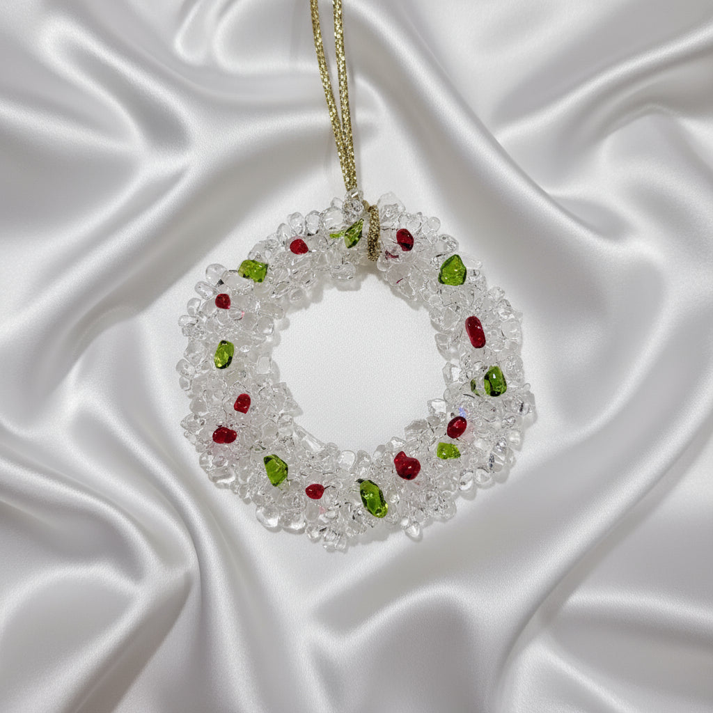 Fused Glass Christmas Star & Wreath Tree Decorations - Michelle Brady Studio