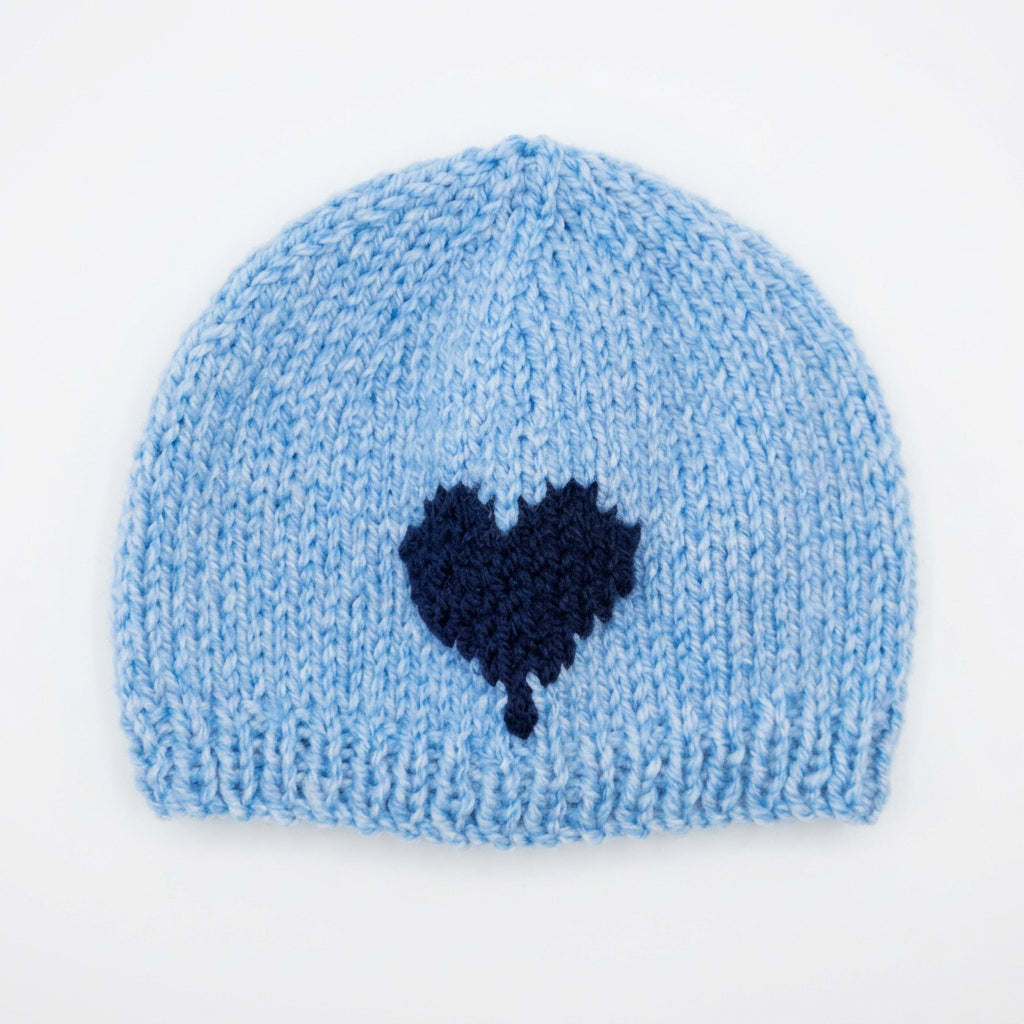 Hand knit baby hats