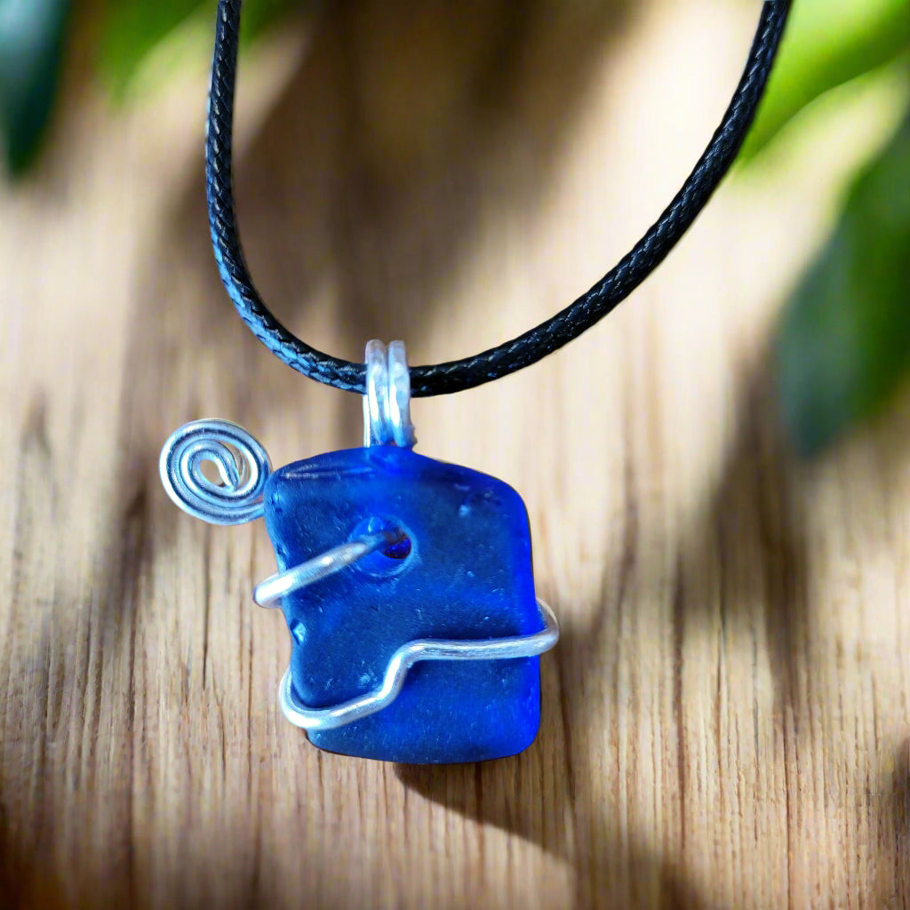 Irish Seaglass Wire Wrapped Necklaces