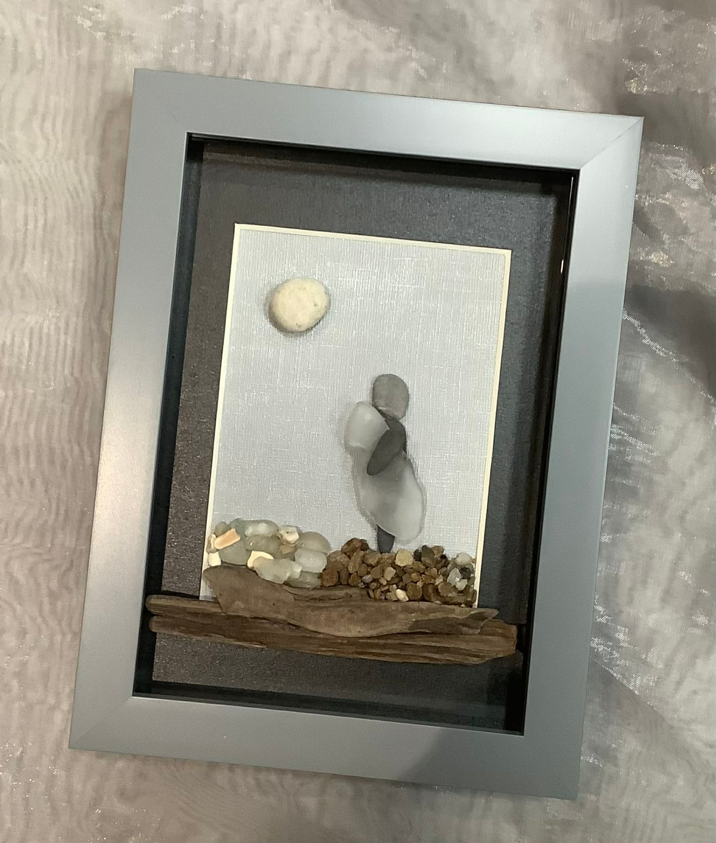 Framed Pebble & Ceramic Art - Lough Melvin Studio