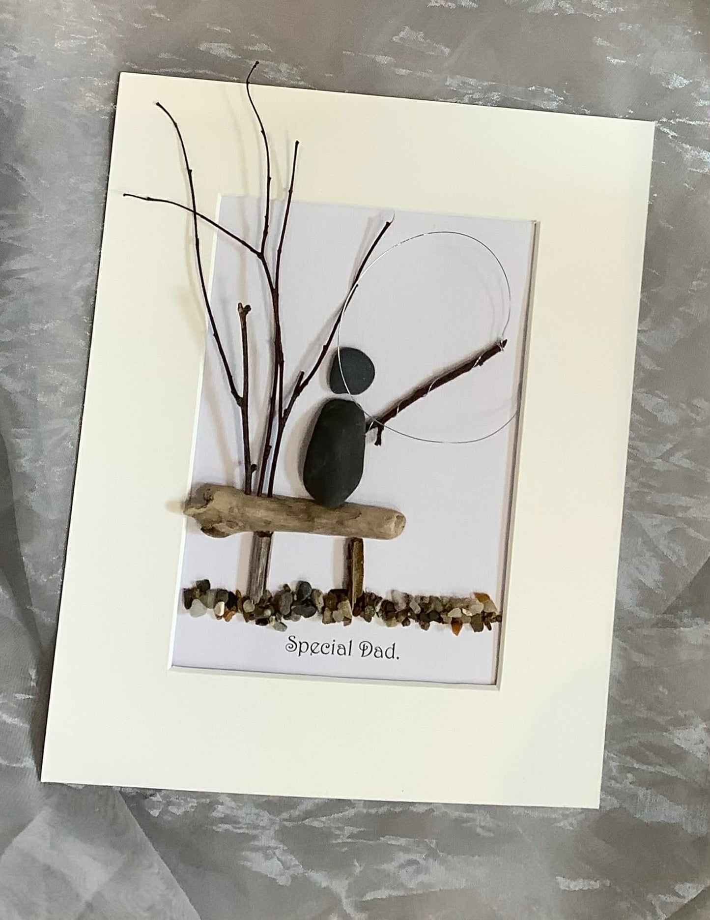 Framed Pebble & Ceramic Art - Lough Melvin Studio