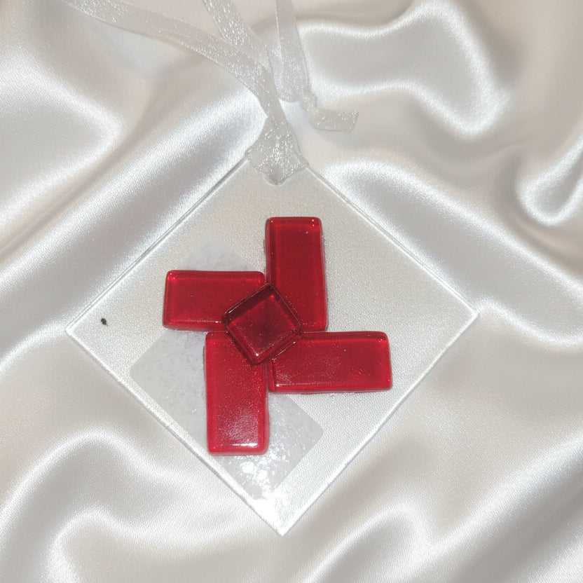 St. Brigid's Cross Fused Glass Suncatchers - Michelle Brady Studio