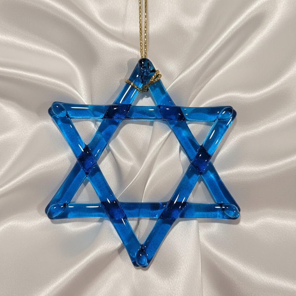 Fused Glass Christmas Star & Wreath Tree Decorations - Michelle Brady Studio