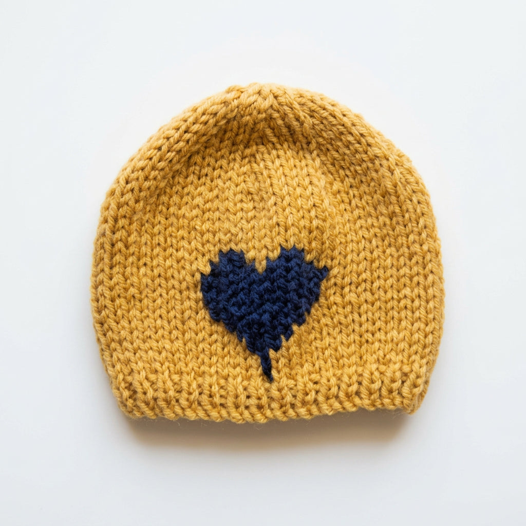 Hand knit baby hats