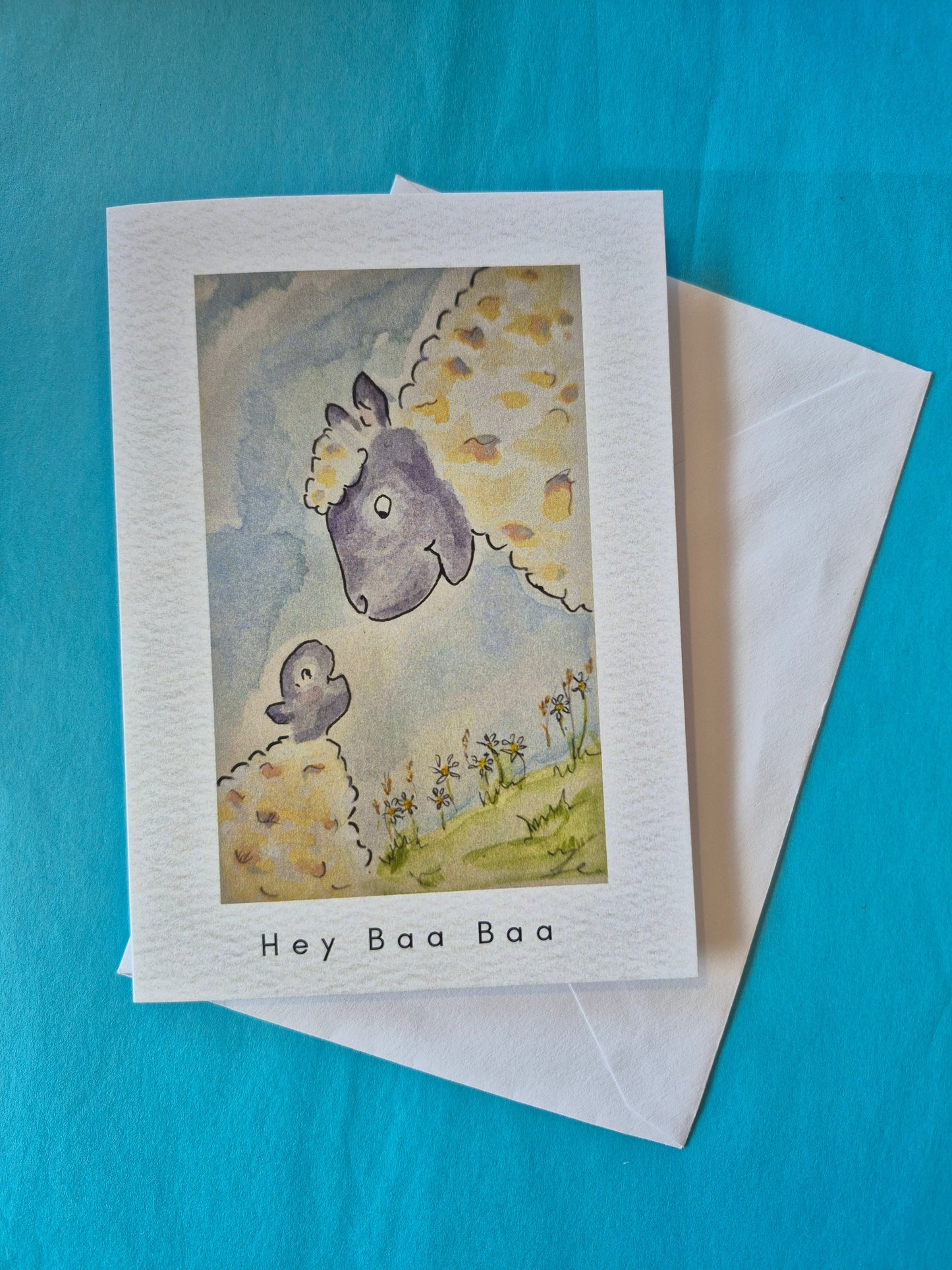 Hey Baa Baa - New Baby card