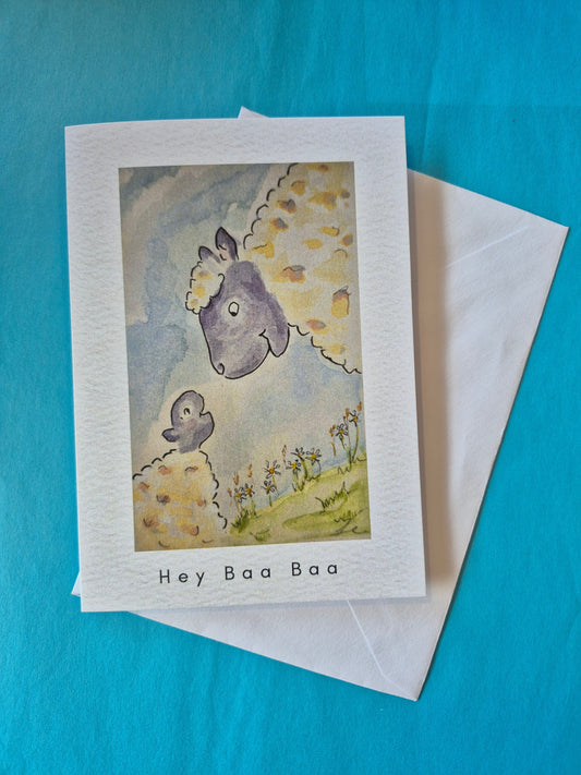 Hey Baa Baa - New Baby card