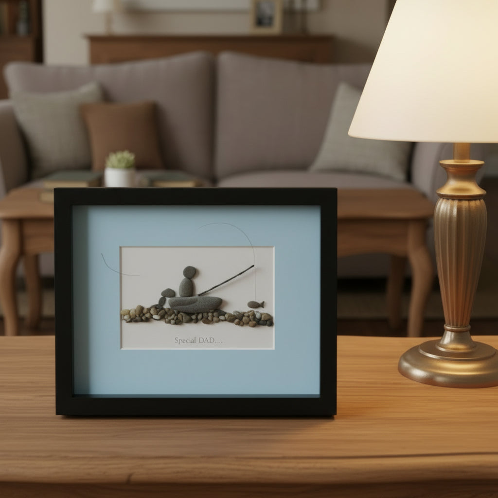 Framed Pebble & Ceramic Art - Lough Melvin Studio