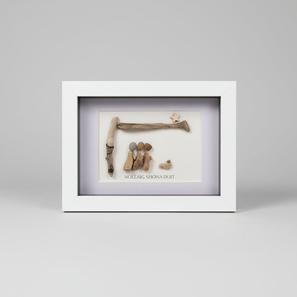 Framed Pebble & Ceramic Art - Lough Melvin Studios
