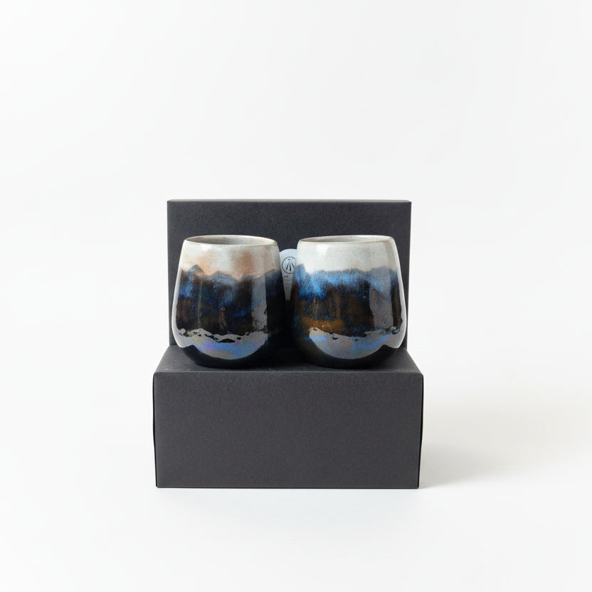 Bryn Awen - Ceramic mug & leather coaster set