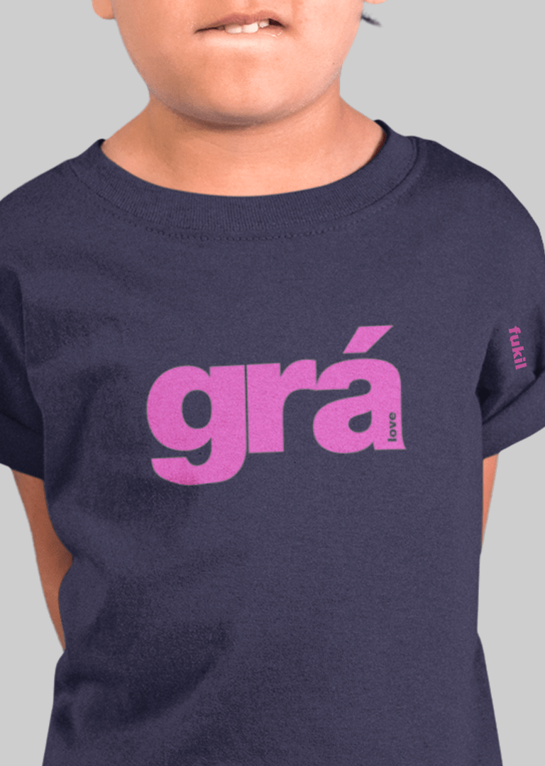 Fukil kids -  grá T shirt