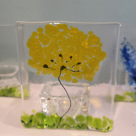 Fused Glass Tealight Holder - Michelle Brady Studio