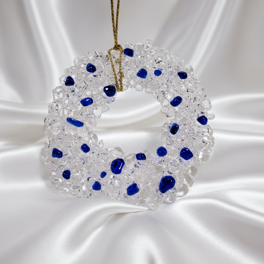 Fused Glass Christmas Star & Wreath Tree Decorations - Michelle Brady Studio