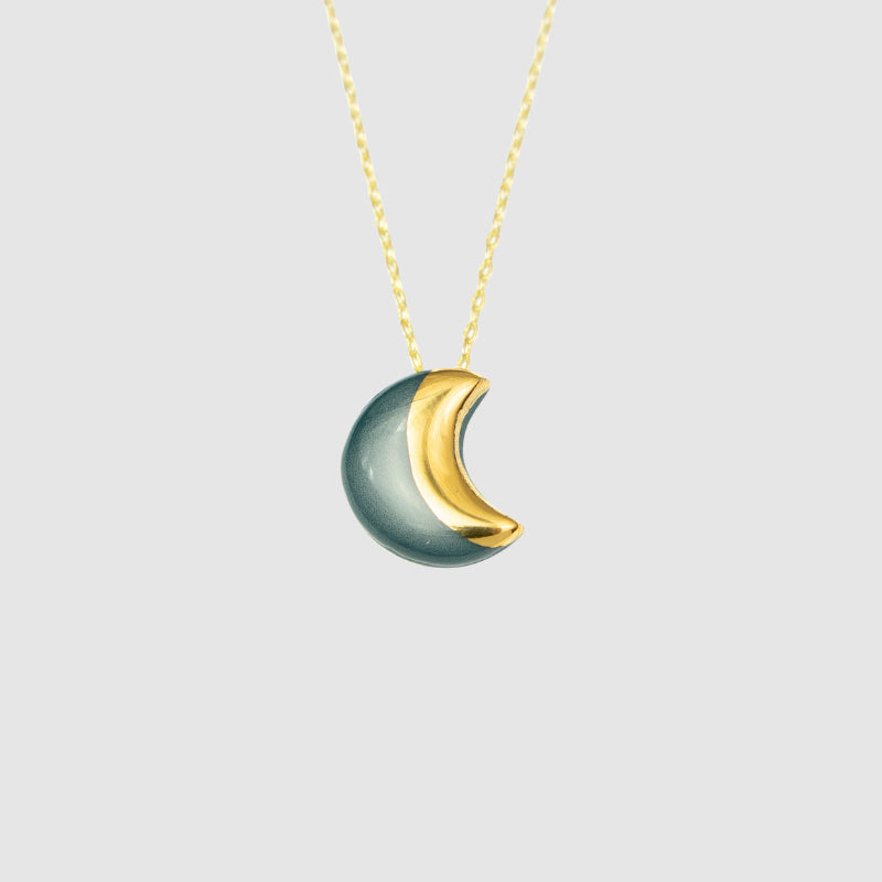 Small Crescent Moon Necklace - Danú