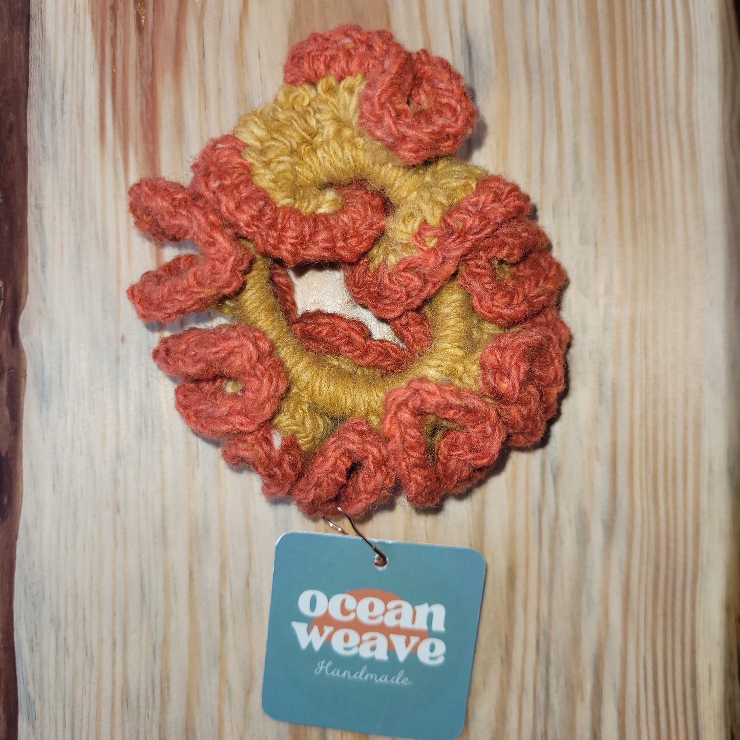 Ocean Weave - Donegal Wool  Scrunchie