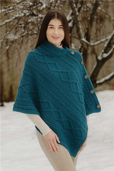 Poncho - Cable knit