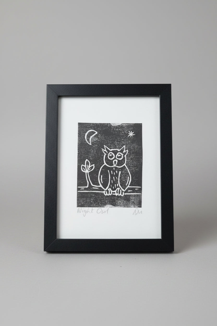 Wooden N Things - Mini Framed Original Lino Prints (8" x 6")