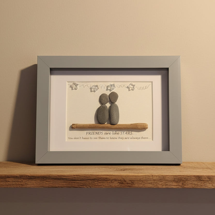 Framed Pebble & Ceramic Art - Lough Melvin Studio