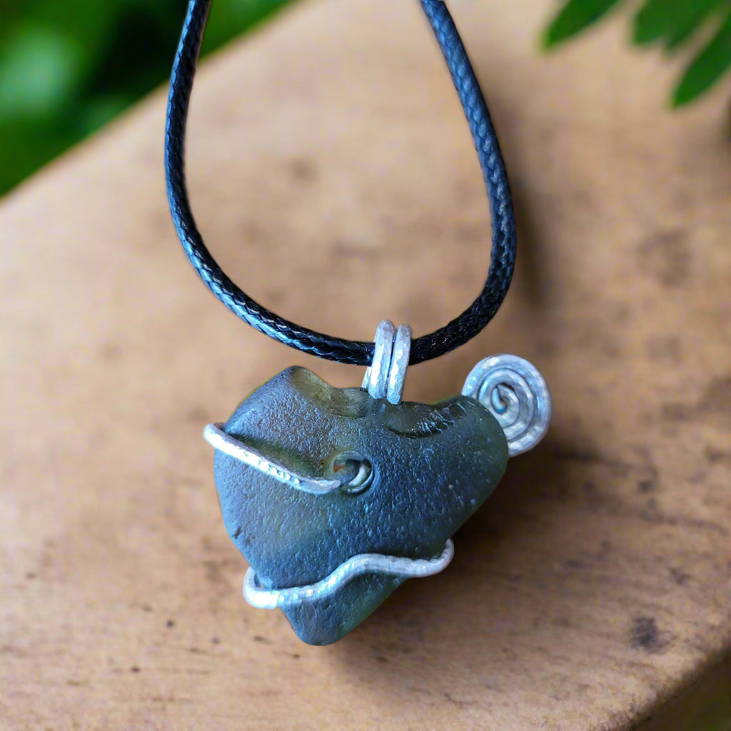 Irish Seaglass Wire Wrapped Necklaces