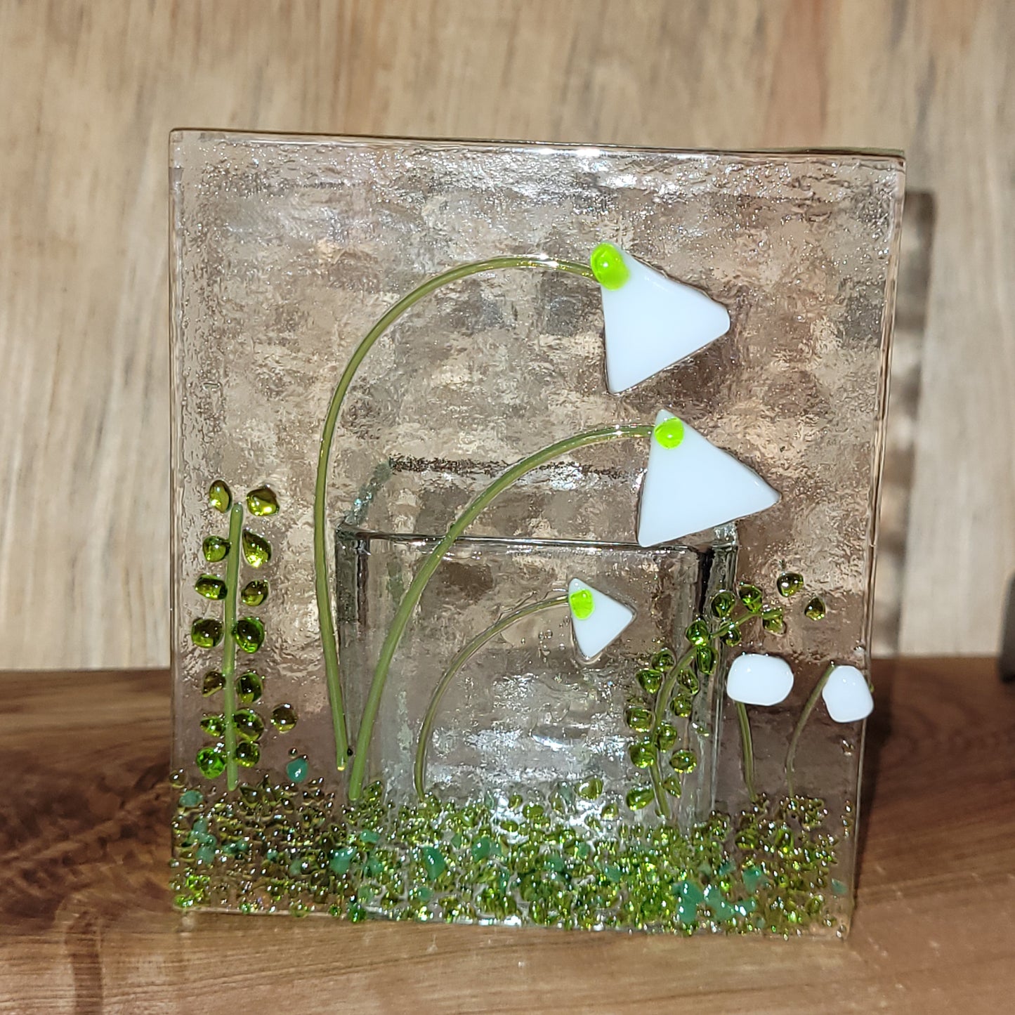 Fused Glass Tealight Holder - Michelle Brady Studio