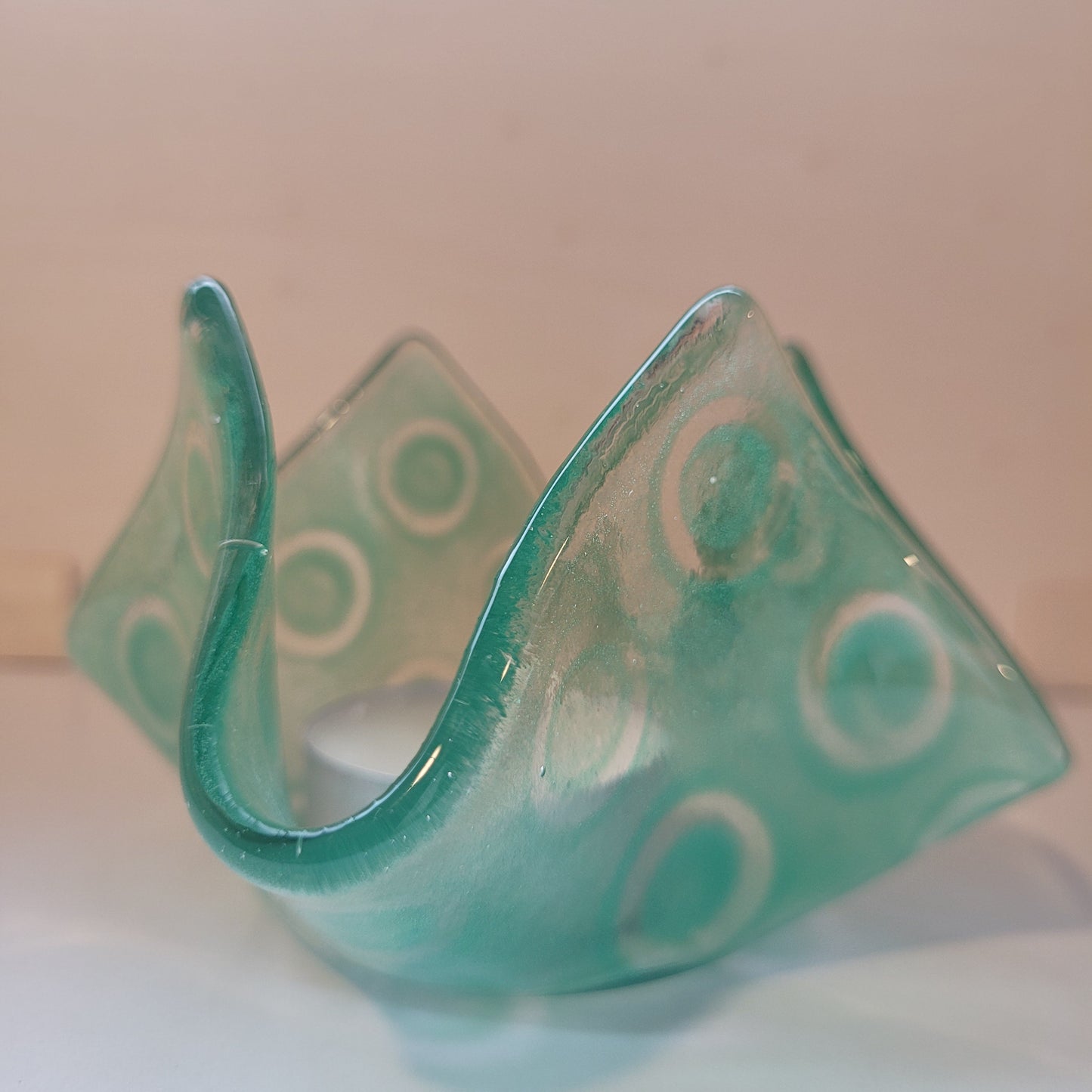Fused Glass Candle / Trinket Holder - Michelle Brady Studio