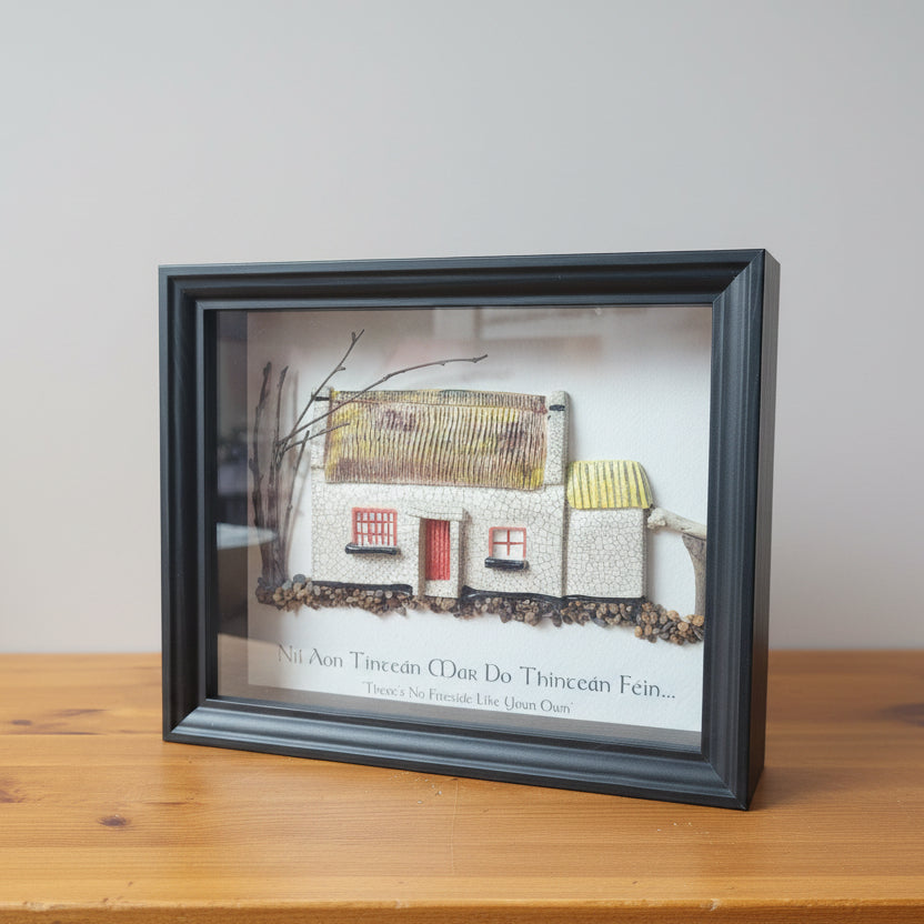 Framed Pebble & Ceramic Art - Lough Melvin Studio