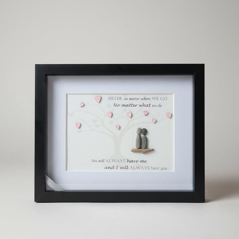 Framed Pebble & Ceramic Art - Lough Melvin Studio