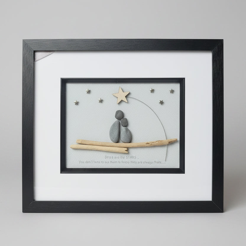 Framed Pebble & Ceramic Art - Lough Melvin Studio